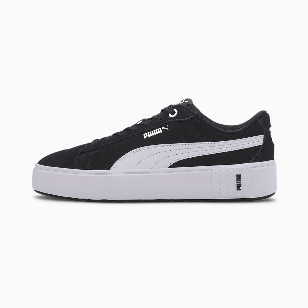 Puma Smash Platform v2 Suede Női Sportcipő - Fekete/Fehér ( Hungary - CROBW5943 )